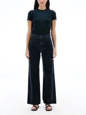 SLVRLAKE Grace Wide Leg High Rise Jeans Size 27